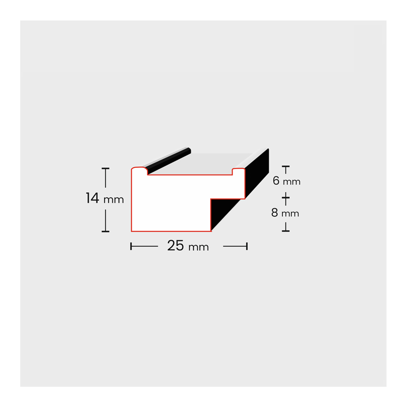 Ramka z tworzywa EXB 2 srebrny
