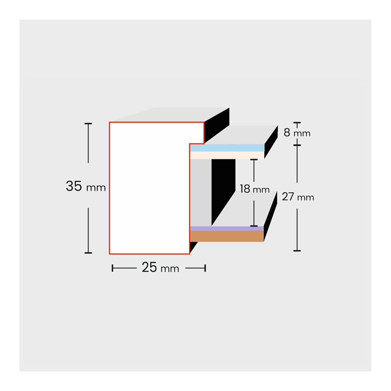 Ramka EXPO 3D MAX 1 biały