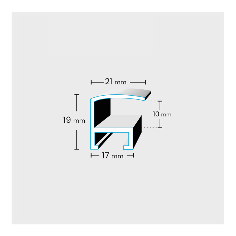 Ramka aluminiowa ALU DP 1 biały
