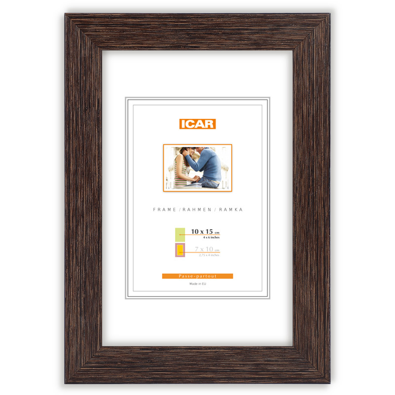 Ramka z tworzywa MIX A 4 brązowy ciemny